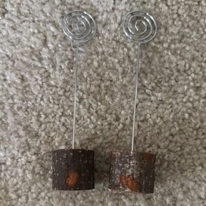 💜 3 for $10 Rustic Wood Spiral Photo Holders